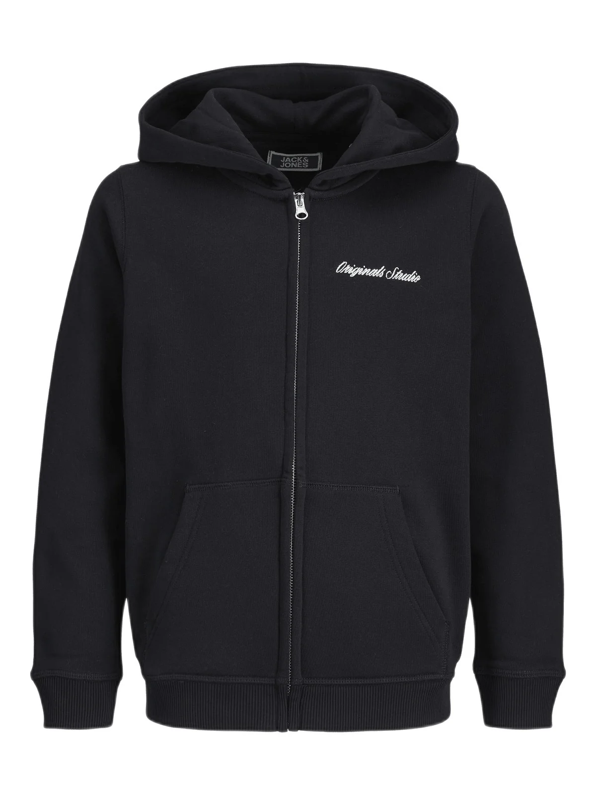 NORREBRO BRODERT ZIP HETTEGENSER - BLACK