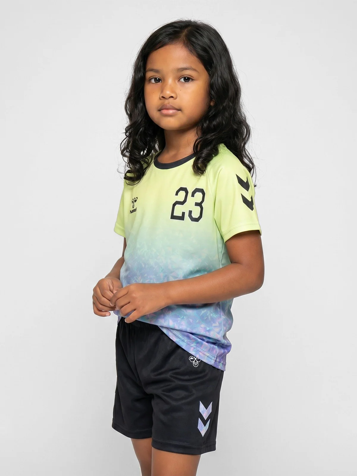SHIMMER T-SKJORTE - SHADOW LIME/BLACK