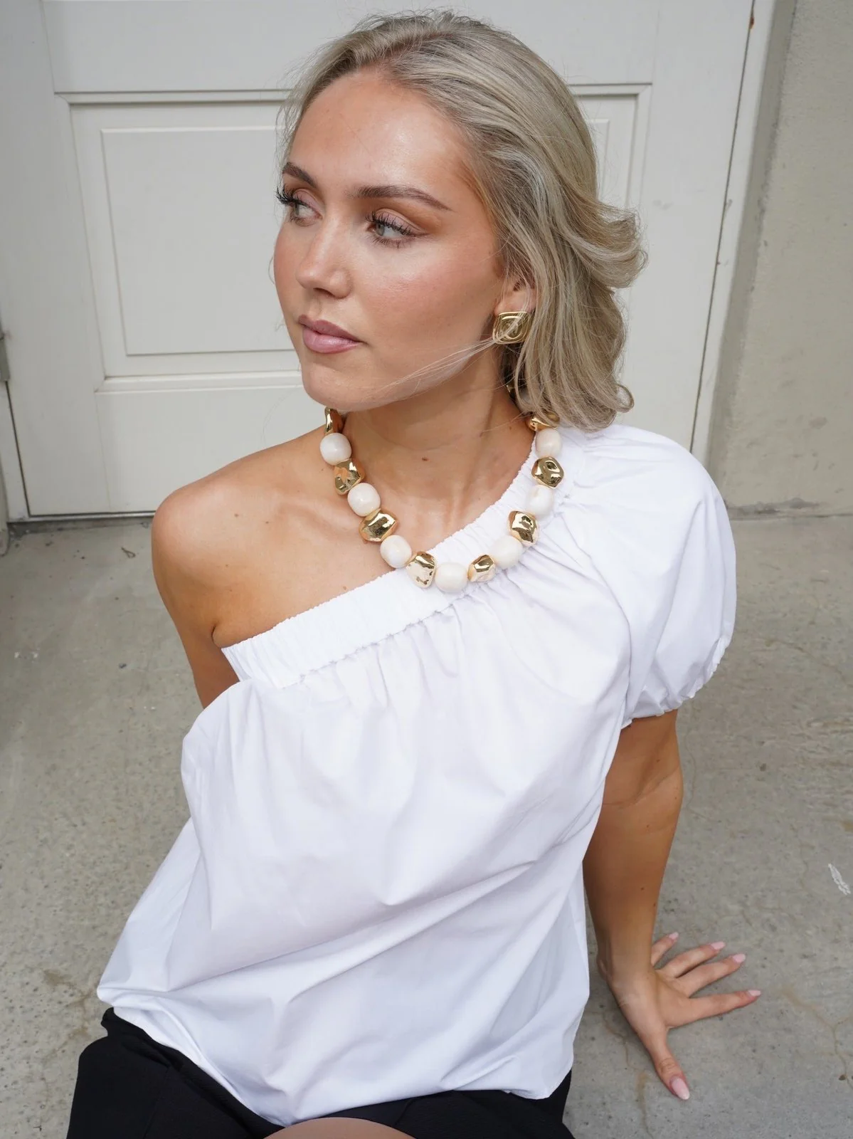 Cal fine crispy poplin topp - brilliant white - Image 9