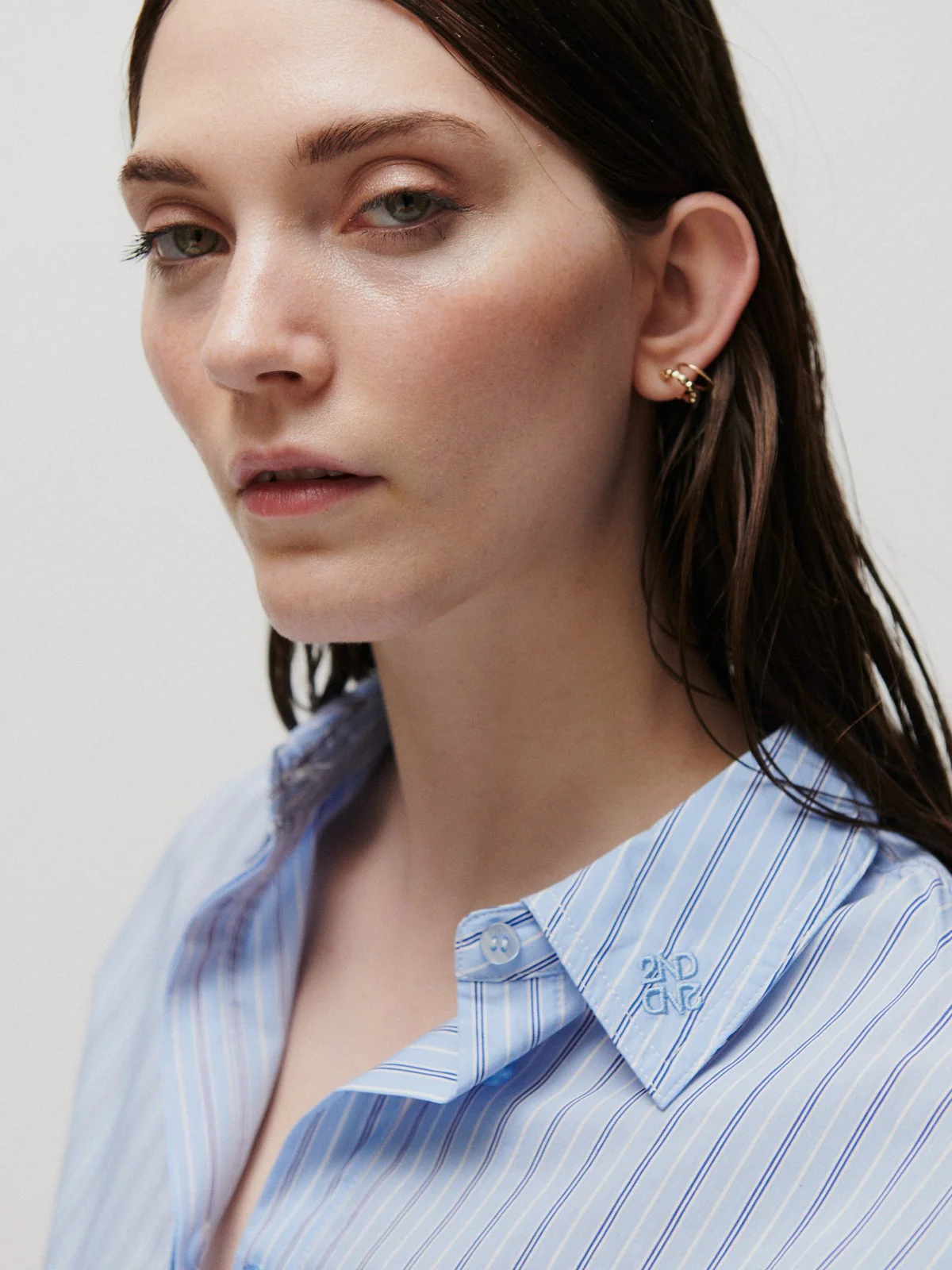 Renta fall shirting skjorte - cash blue stripe - Image 4