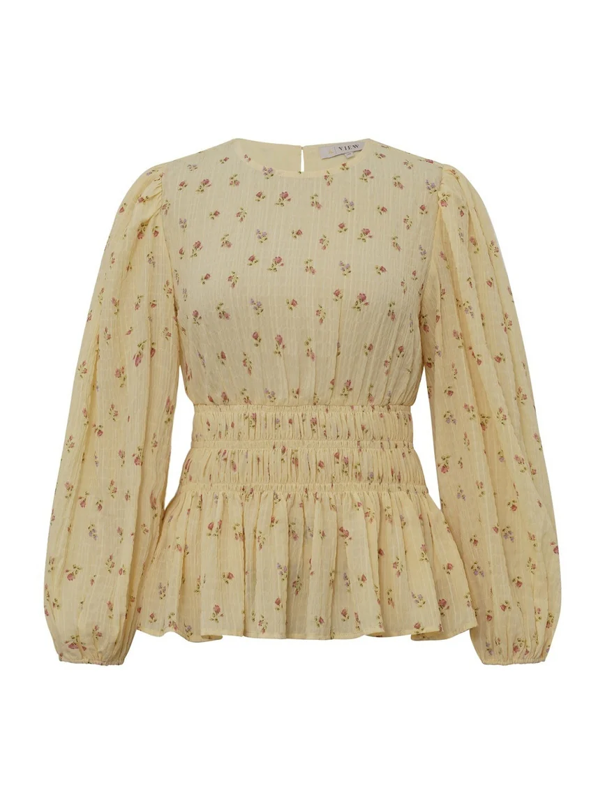 Elinor bluse - pale yellow