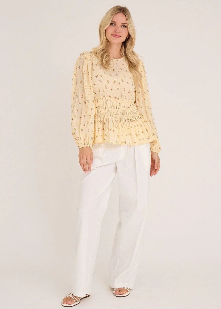 Elinor bluse - pale yellow - Image 3