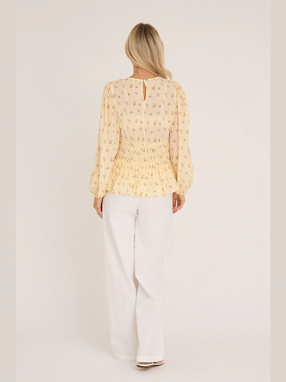 Elinor bluse - pale yellow - Image 4
