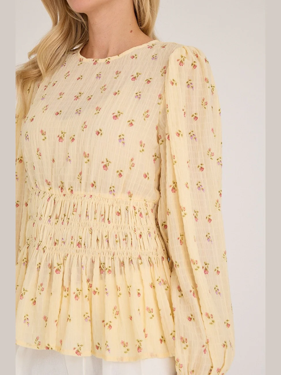 Elinor bluse - pale yellow - Image 5