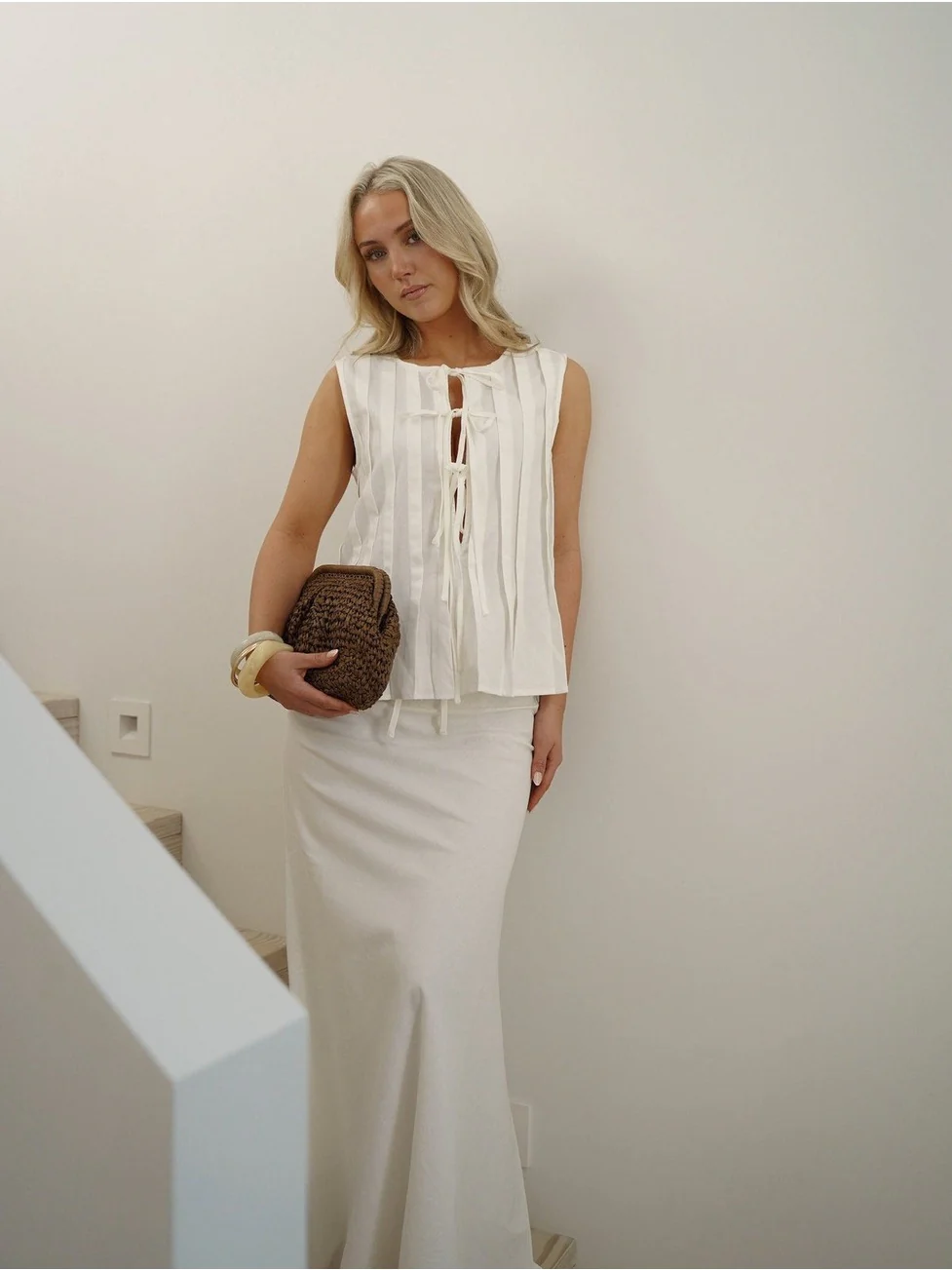 Emily lin skjørt - white - Image 4