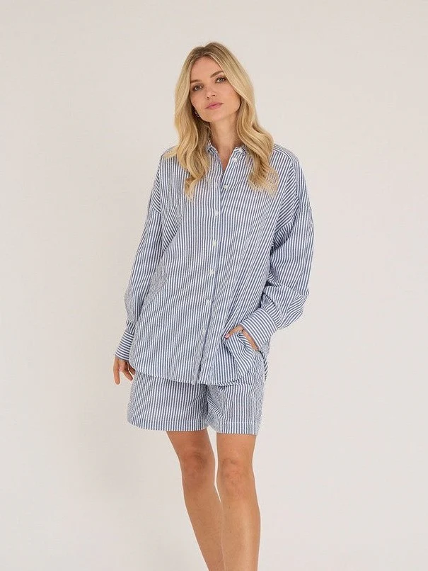 Sonja new skjorte - navy/white