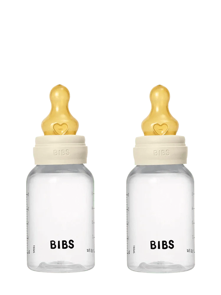 Babyflaske Round Latex 2 pack 150 ml - Slow Flow Ivory