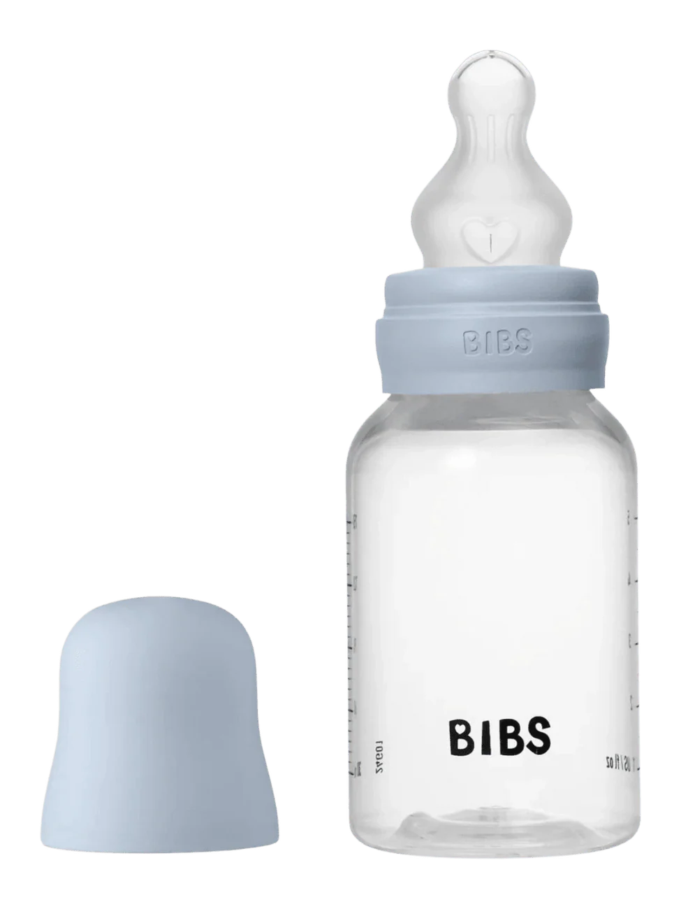 Babyflaske round silicone 150 ml - Slow Flow Baby Blue