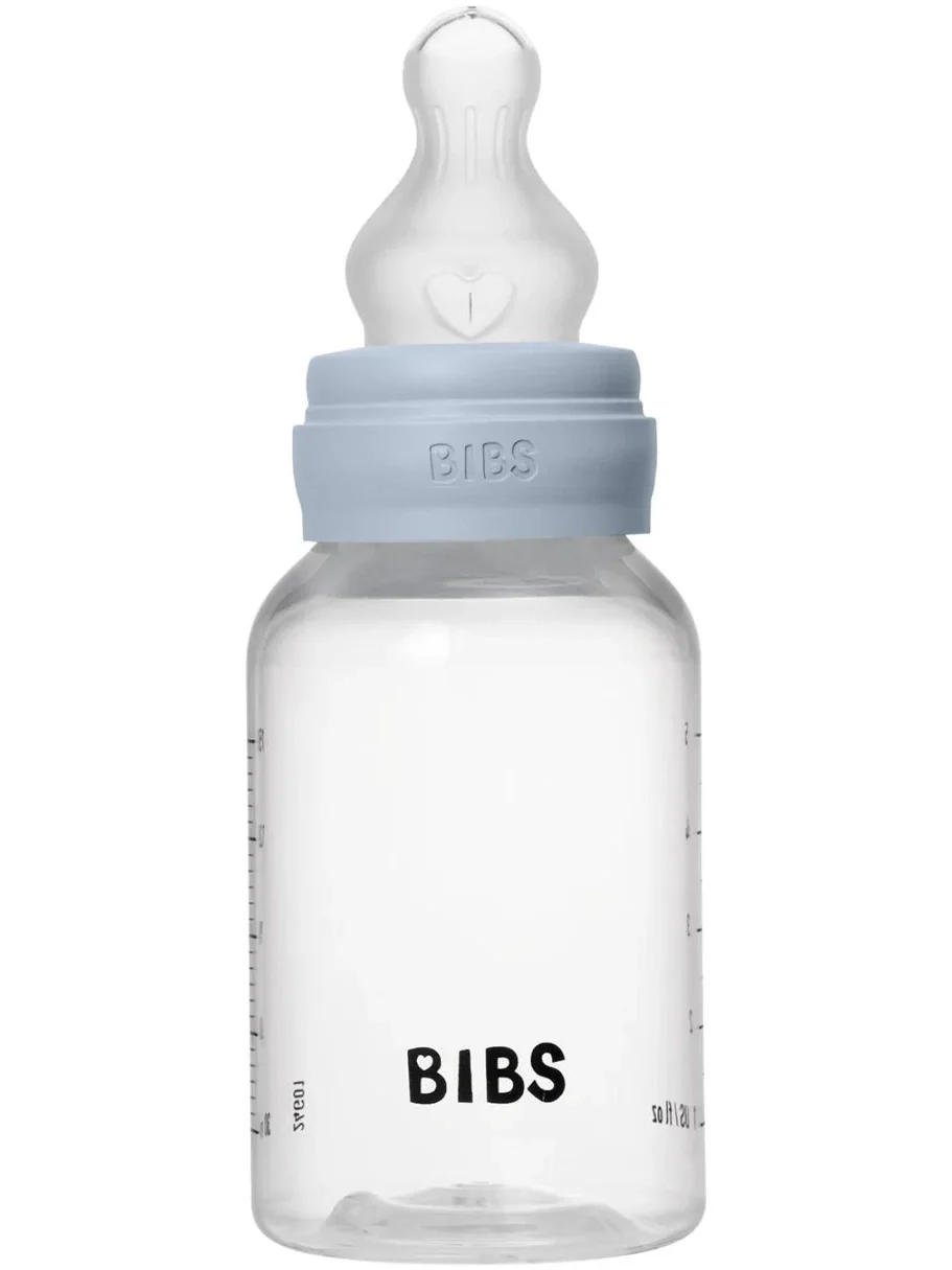 Babyflaske round silicone 150 ml - Slow Flow Baby Blue - Image 3