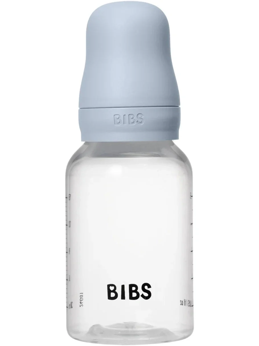 Babyflaske round silicone 150 ml - Slow Flow Baby Blue - Image 4