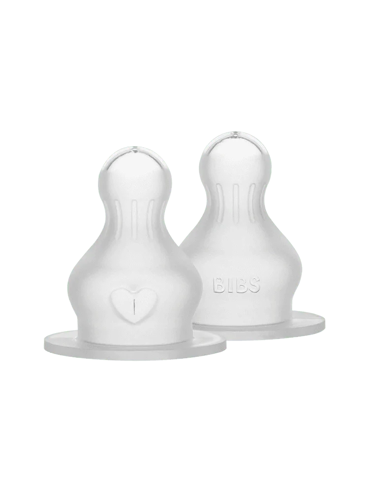 Babyflasketut Round Silicone 2 pack - Slow Flow