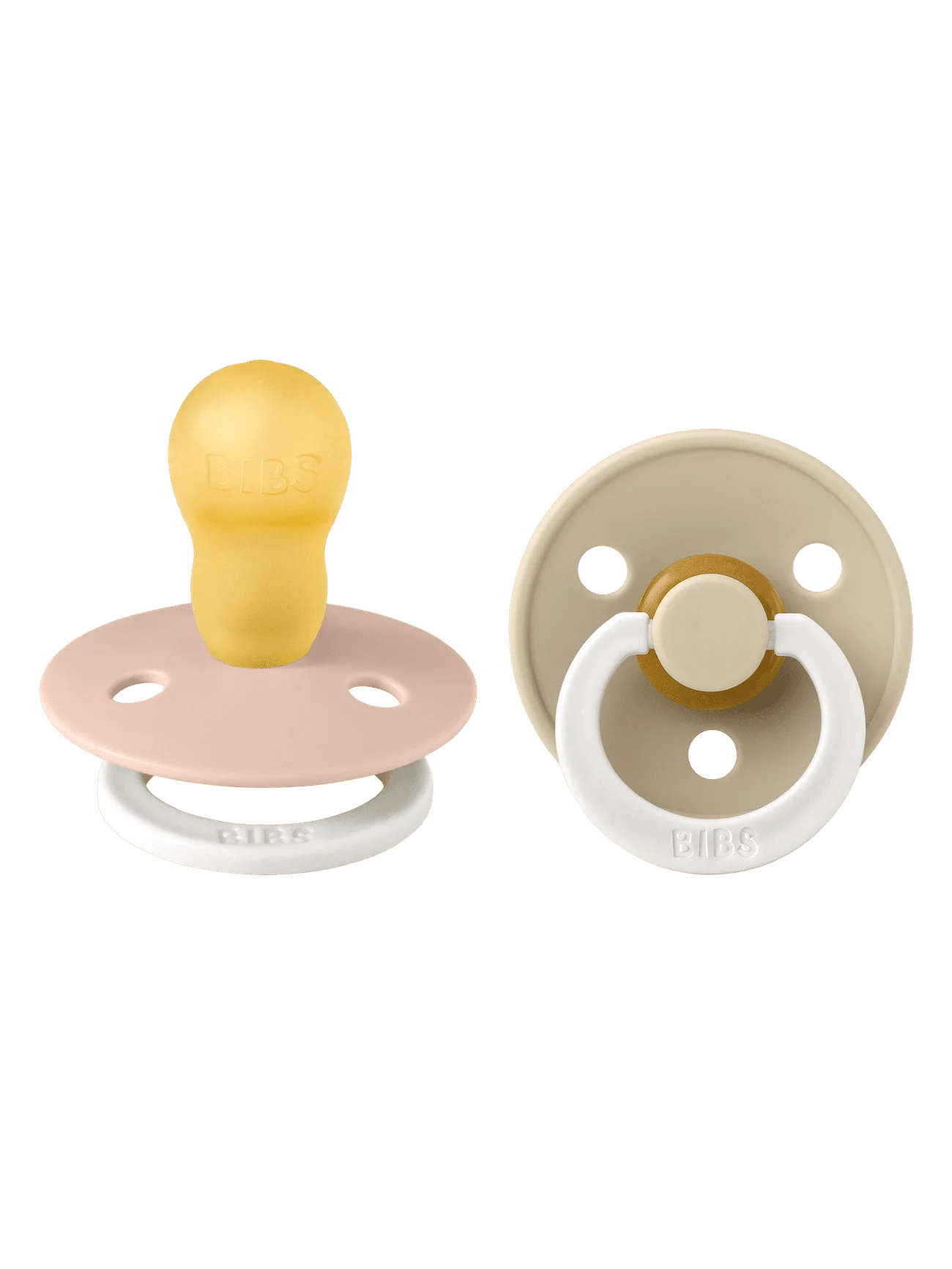 BIBS 2 PACK Latex Smokker - Blush GLOW / Vanilla GLOW