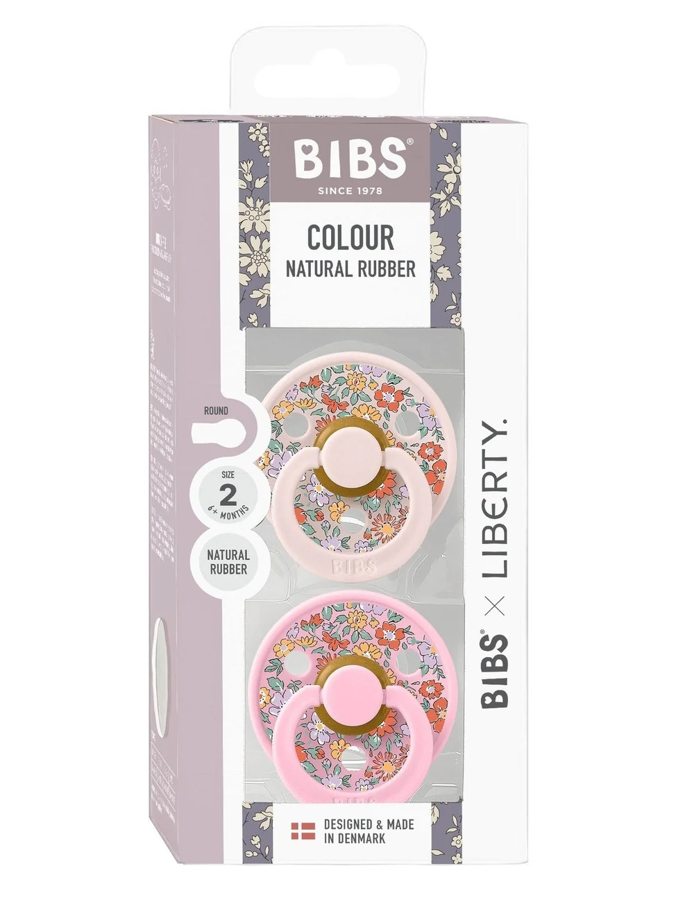 BIBS X LIBERTY COLOUR 2 PACK SMOKKER OSCAR MEADOW - PETAL - Image 2