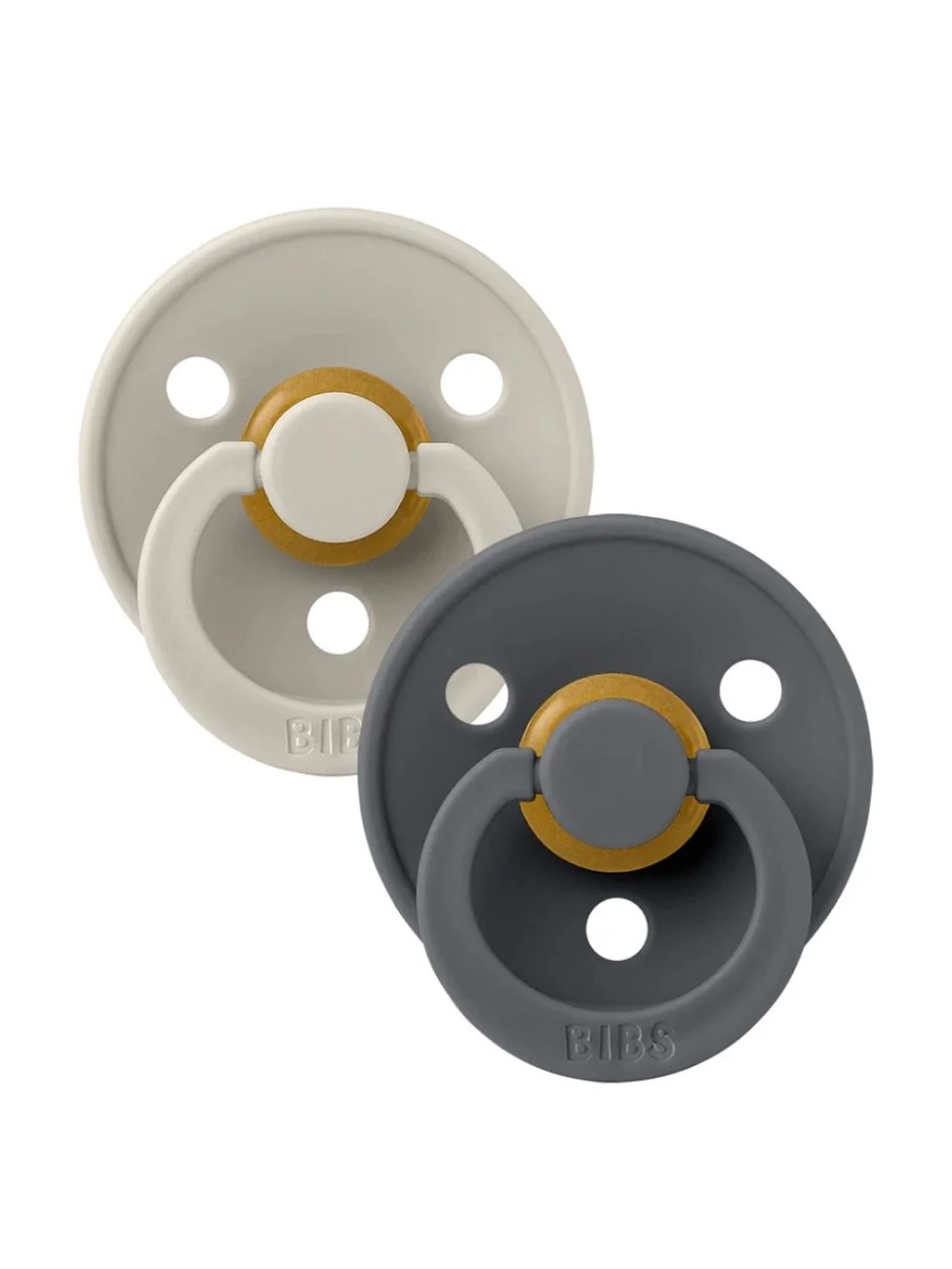 COLOUR PACIFIERS 2 PACK ANATOMICAL - Sand/iron