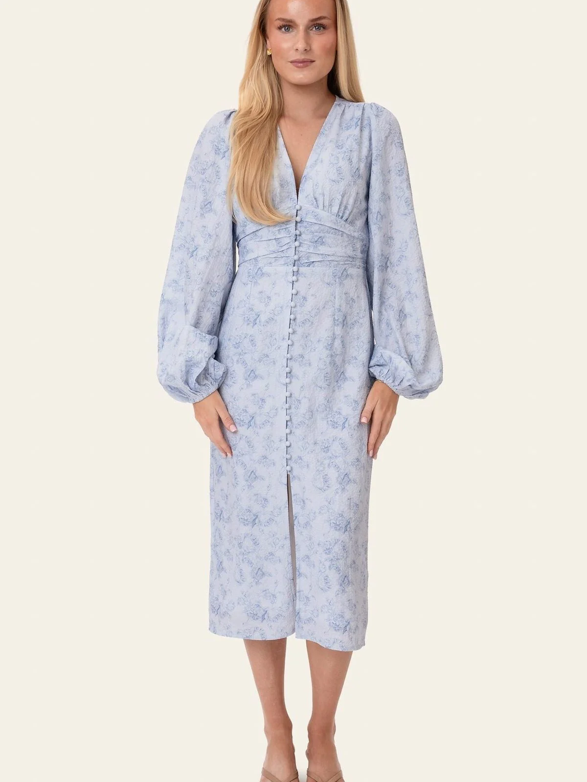 Ada lang kjole - soft blue blossom - Image 7