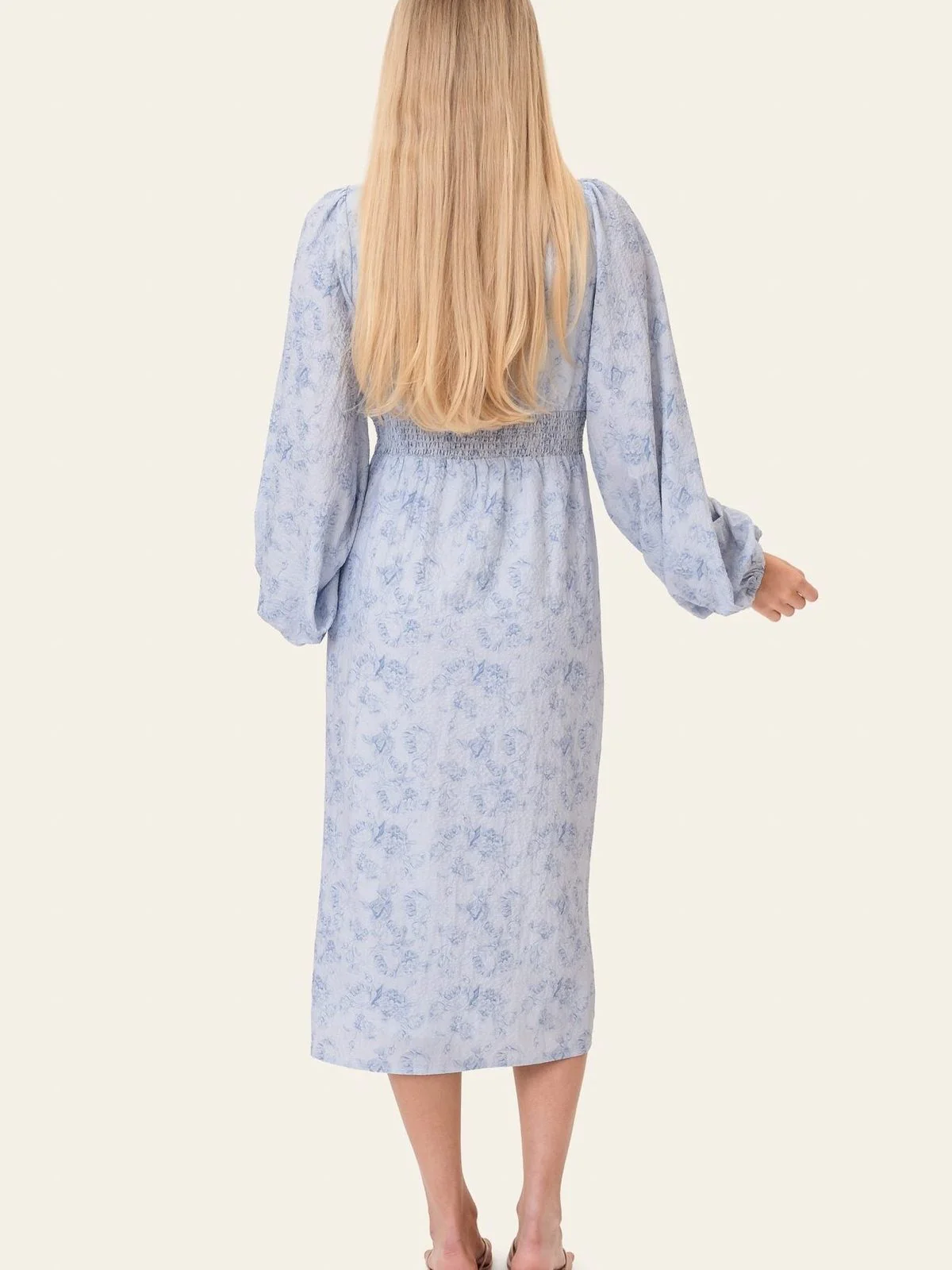 Ada lang kjole - soft blue blossom - Image 9