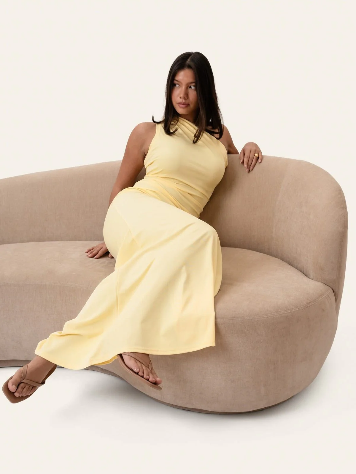 Andrea maxi kjole - yellow - Image 8