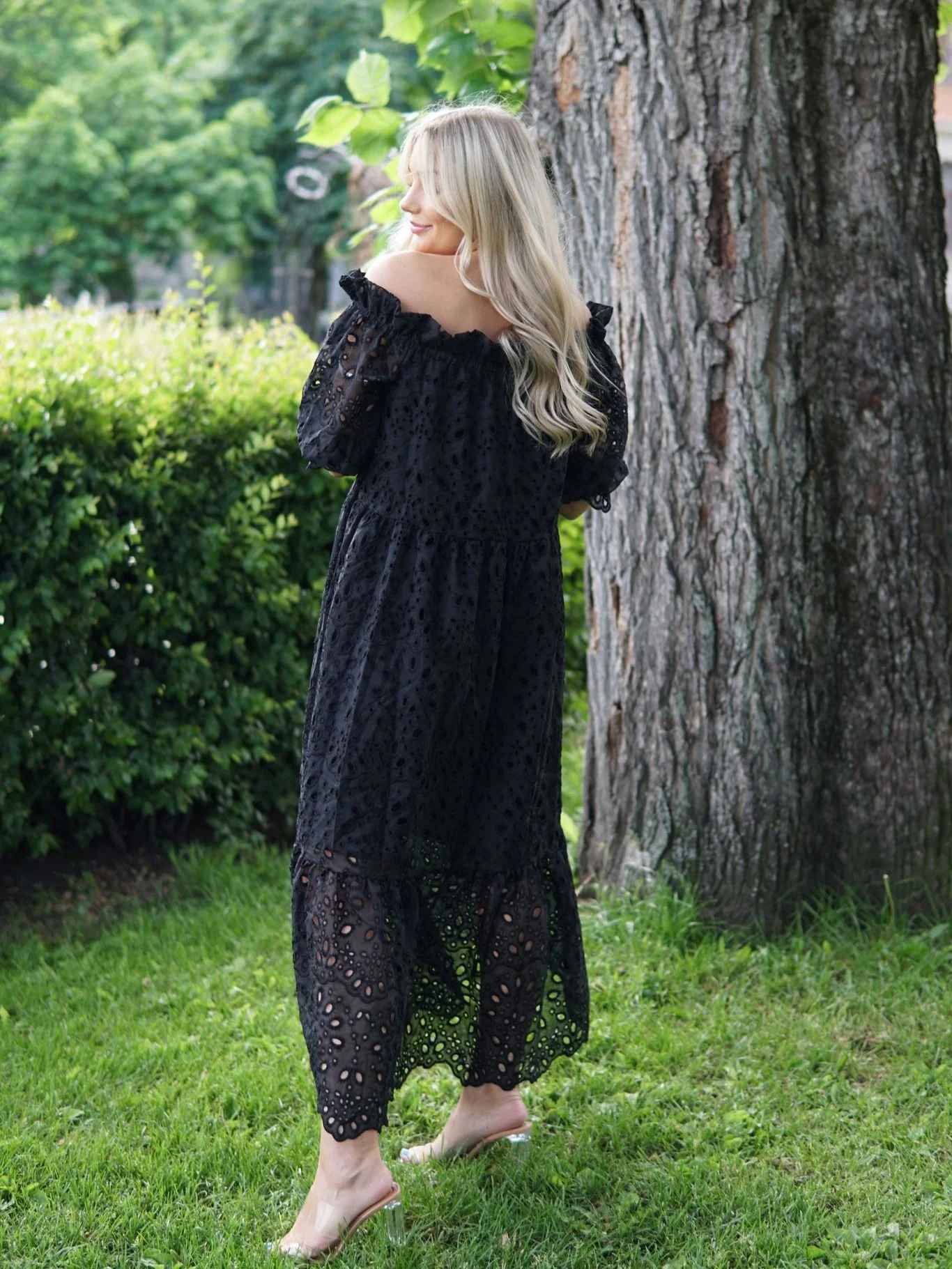 Sigrid lang kjole - black - Image 3