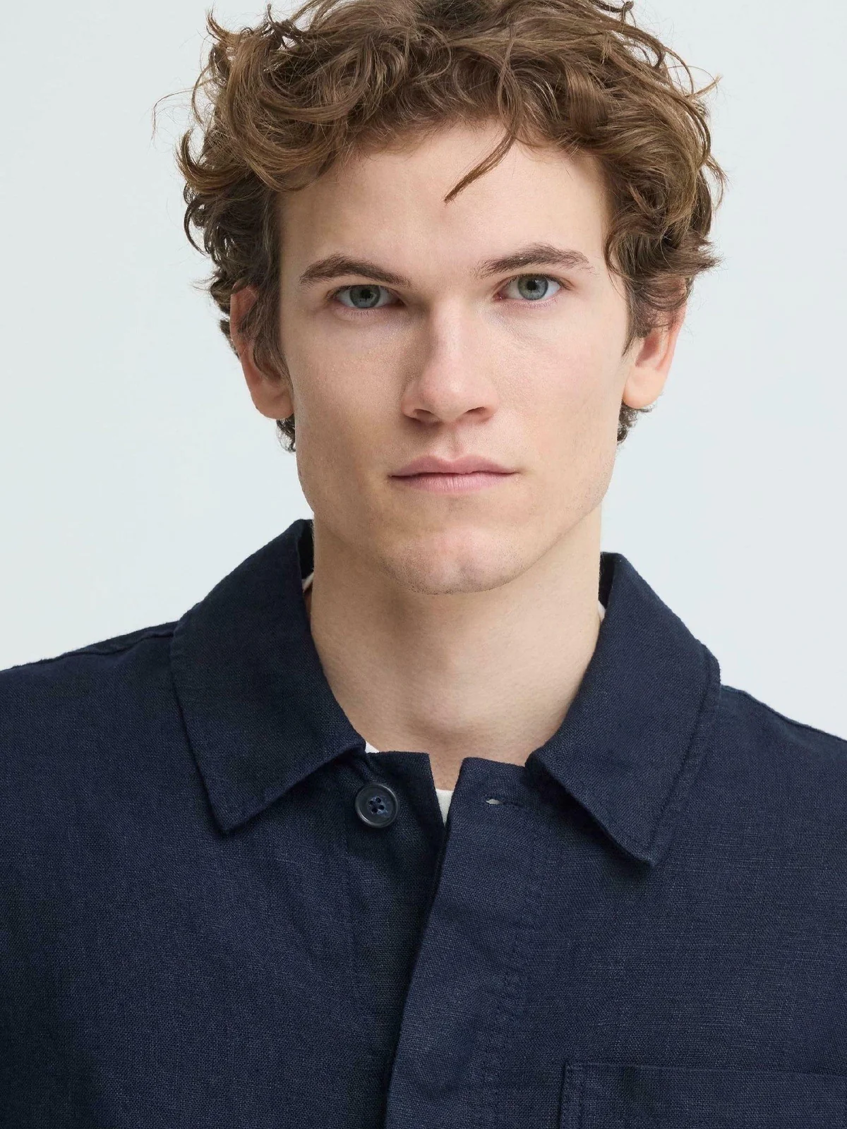 Evensen lin jakke  - dark navy - Image 4