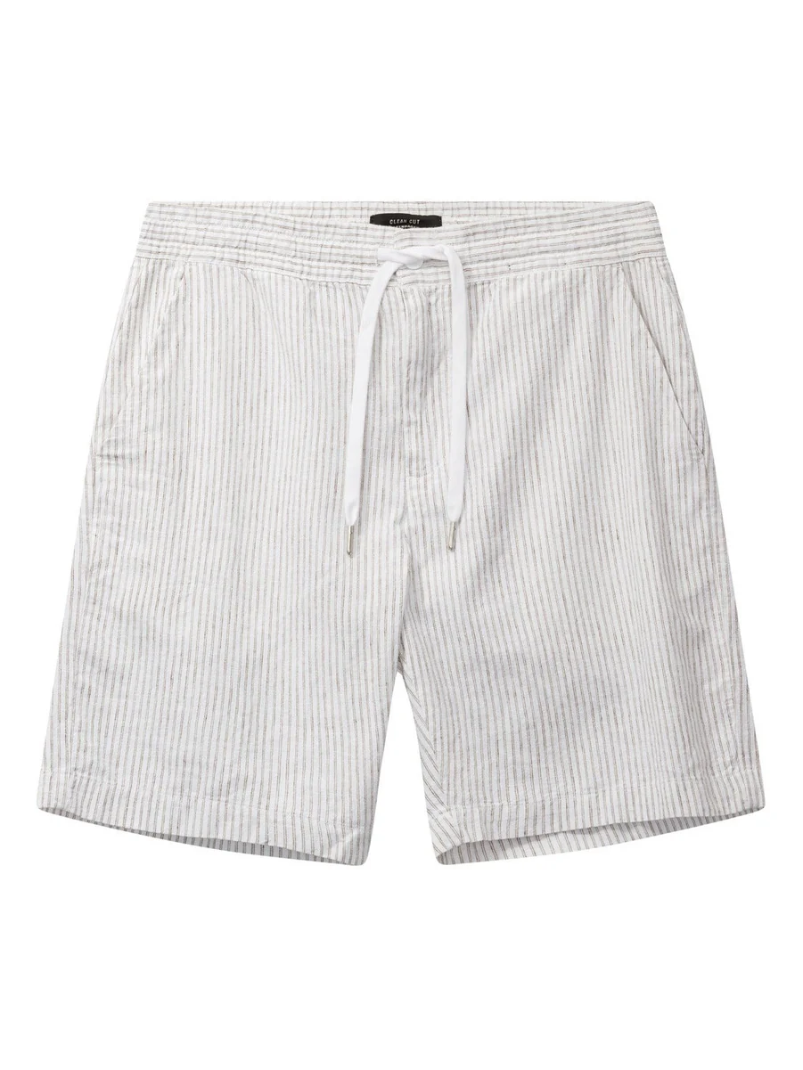 Barcelona luca striped shorts - white/shitake - Image 2