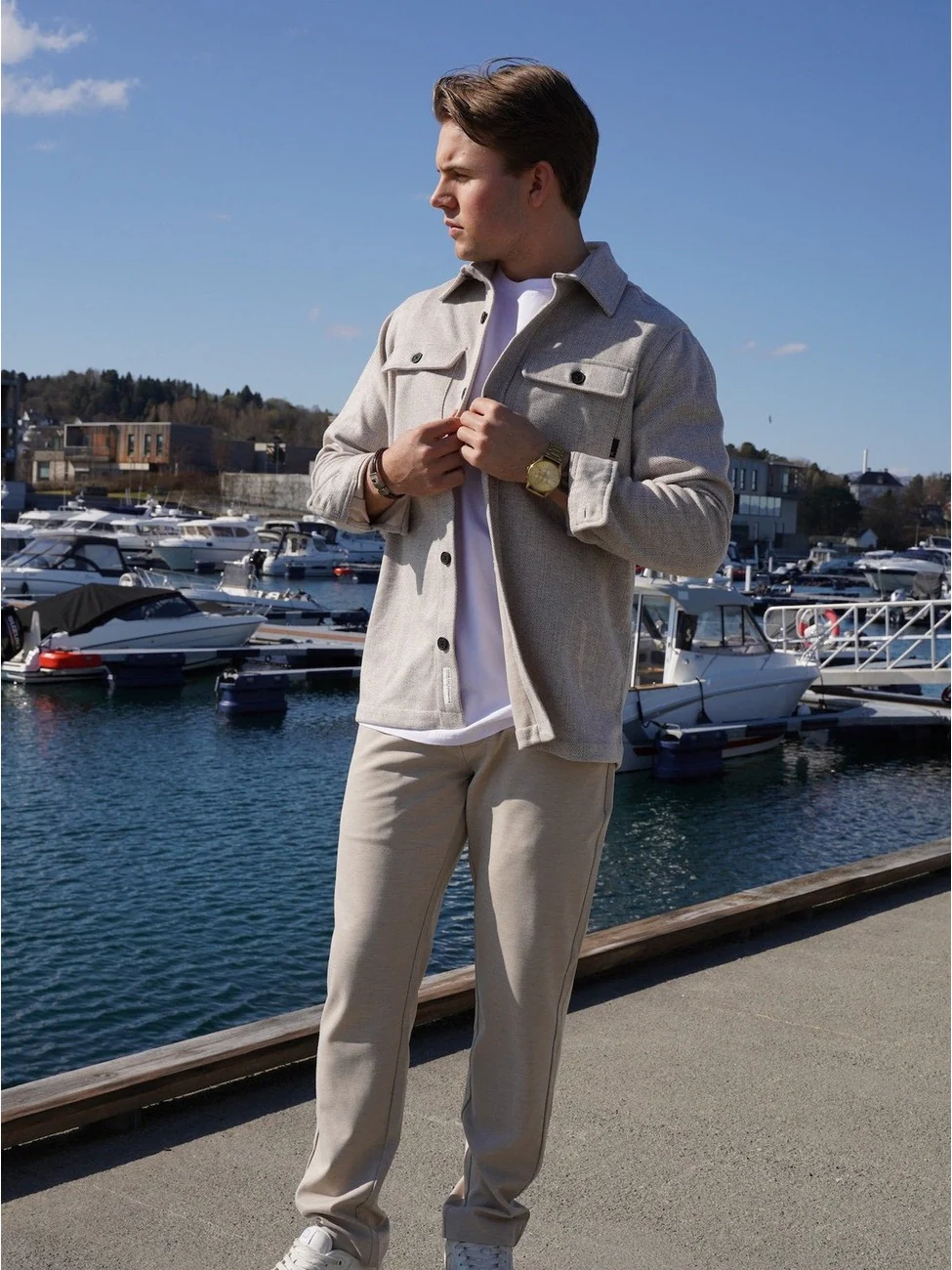 Barron overshirt - beige melange - Image 2