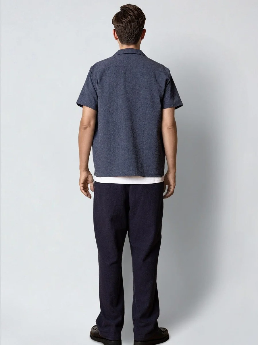 Bowling erico striped skjorte - navy - Image 8