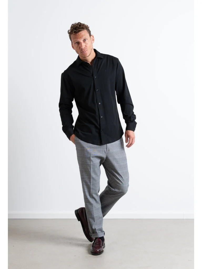 Clean formal stretch skjorte - black - Image 2