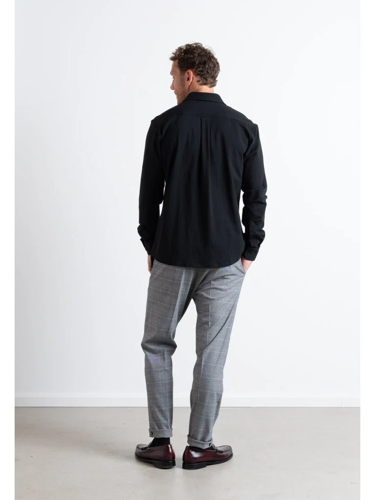 Clean formal stretch skjorte - black - Image 4