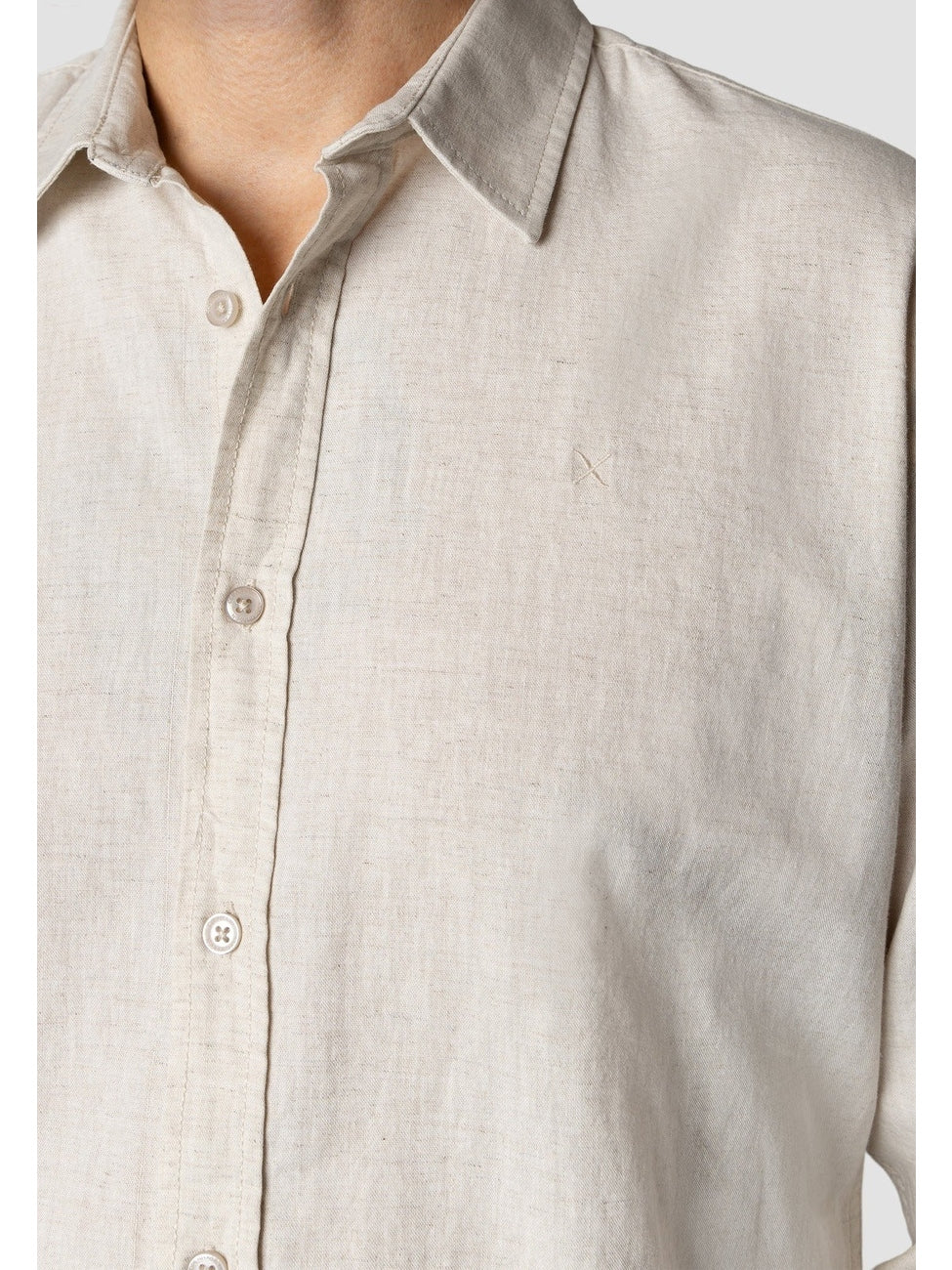 Luca skjorte langermet - light beige - Image 6