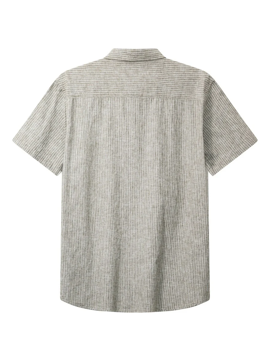 Luca striped skjorte kortermet - army/white - Image 4