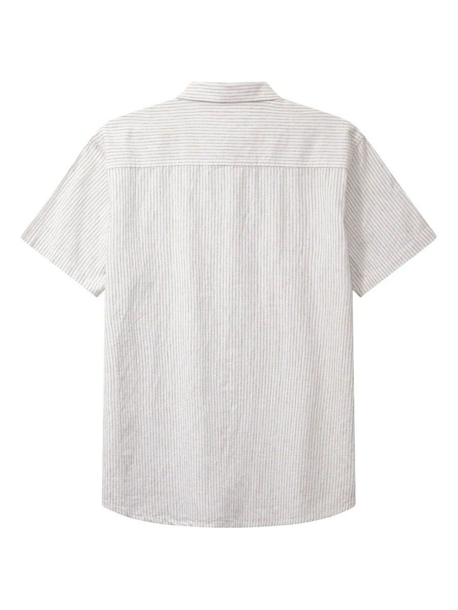 Luca striped skjorte kortermet - white/shitake - Image 4