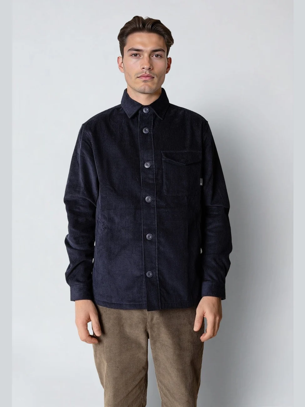 Silas corduroy overshirt - navy