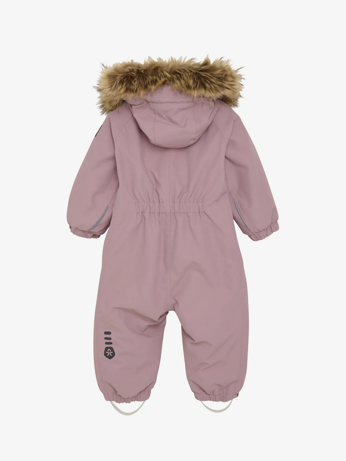 VINTERDRESS MED FALSK PELS- Woodrose - Image 2