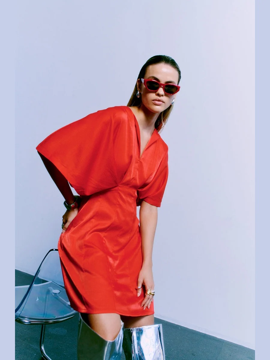Vianna kjole - tomato - Image 3