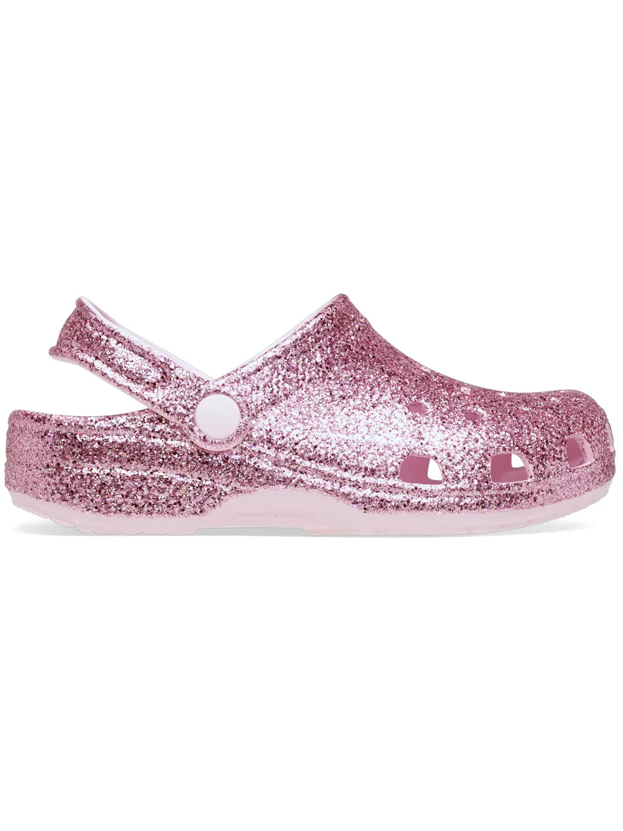 CLASSIC CHUNKY GLITTER CLOG KIDS - Pink Milk
