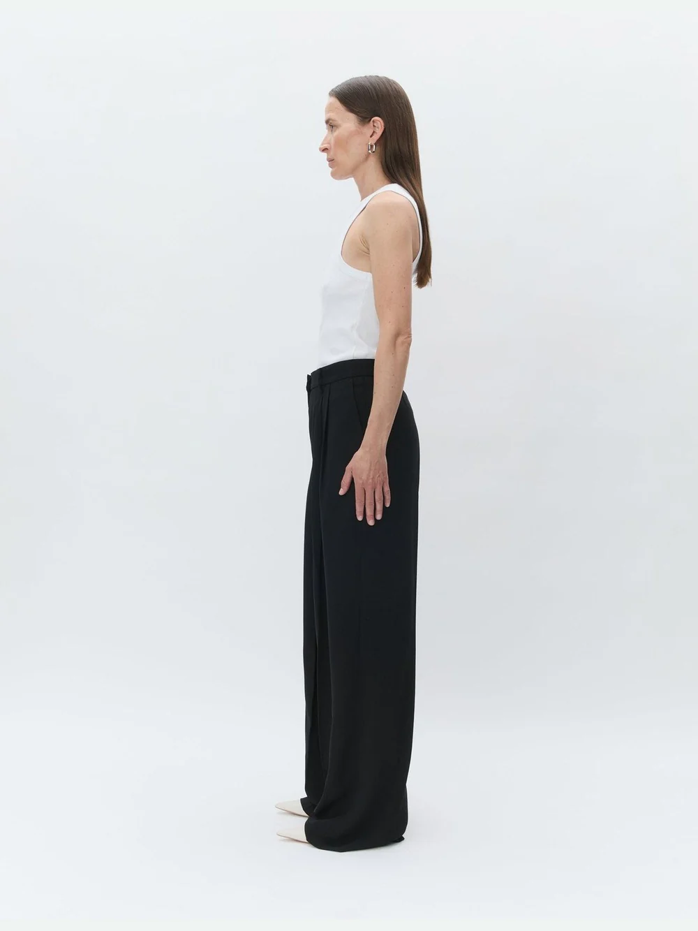 Enzo classic gabardine dressbukse - black - Image 3