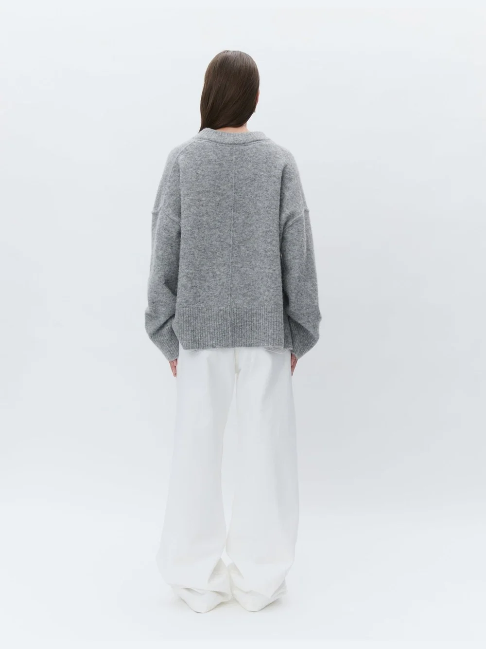 Josie genser - medium grey melange - Image 3