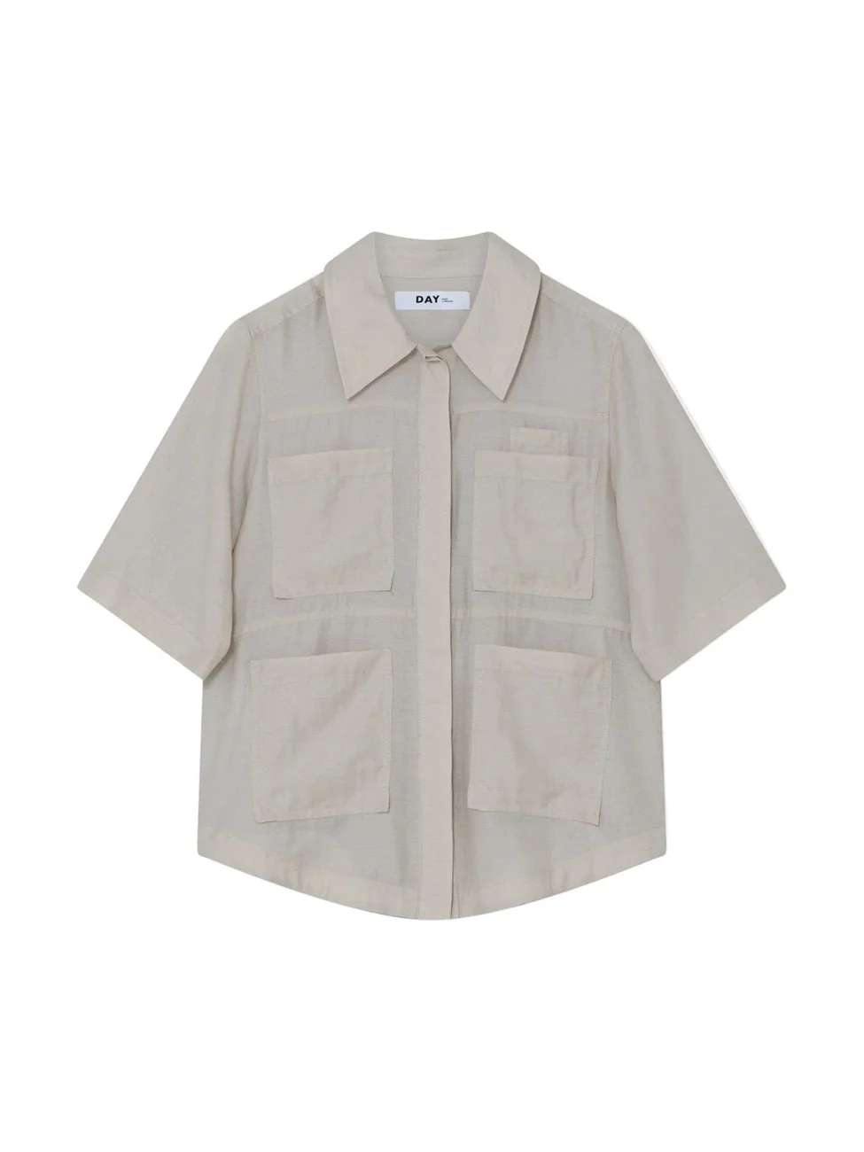 Mina linen slub t-skjorte - light sand melange