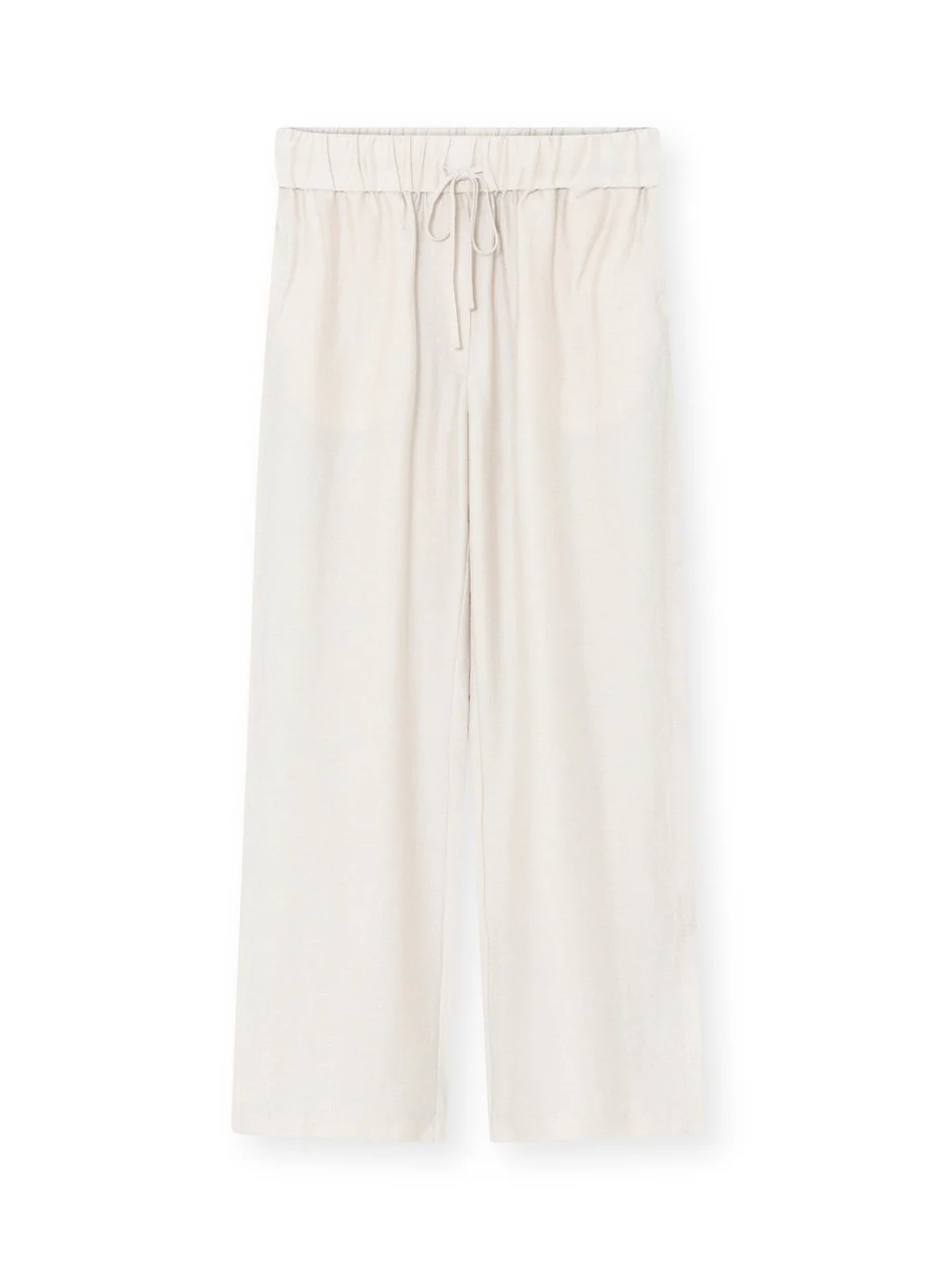 Olli linen slub bukse - light sand melange