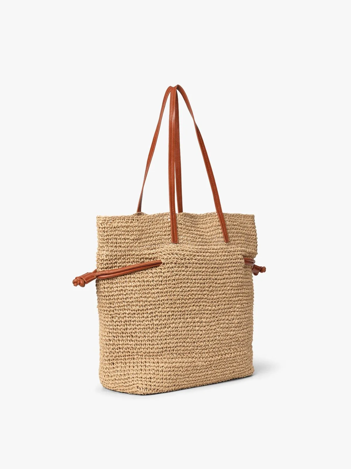 Natural straw skulder veske - starfish beige - Image 3