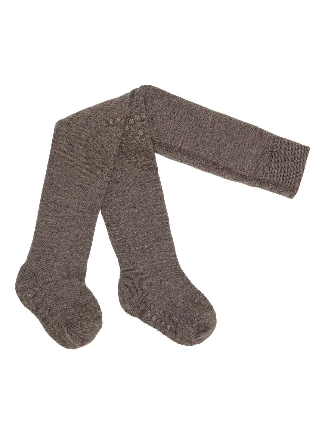 Crawling Tights Merino Wool - Brown Melange