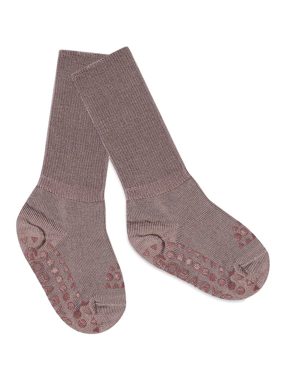 Non Slip socks Merino Wool - Dark Purple Dove