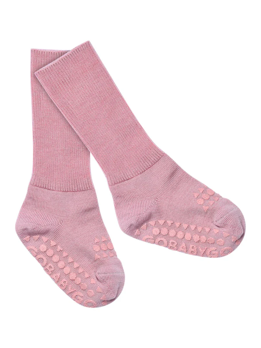 Non slip ull sokker - rose blush - Image 3