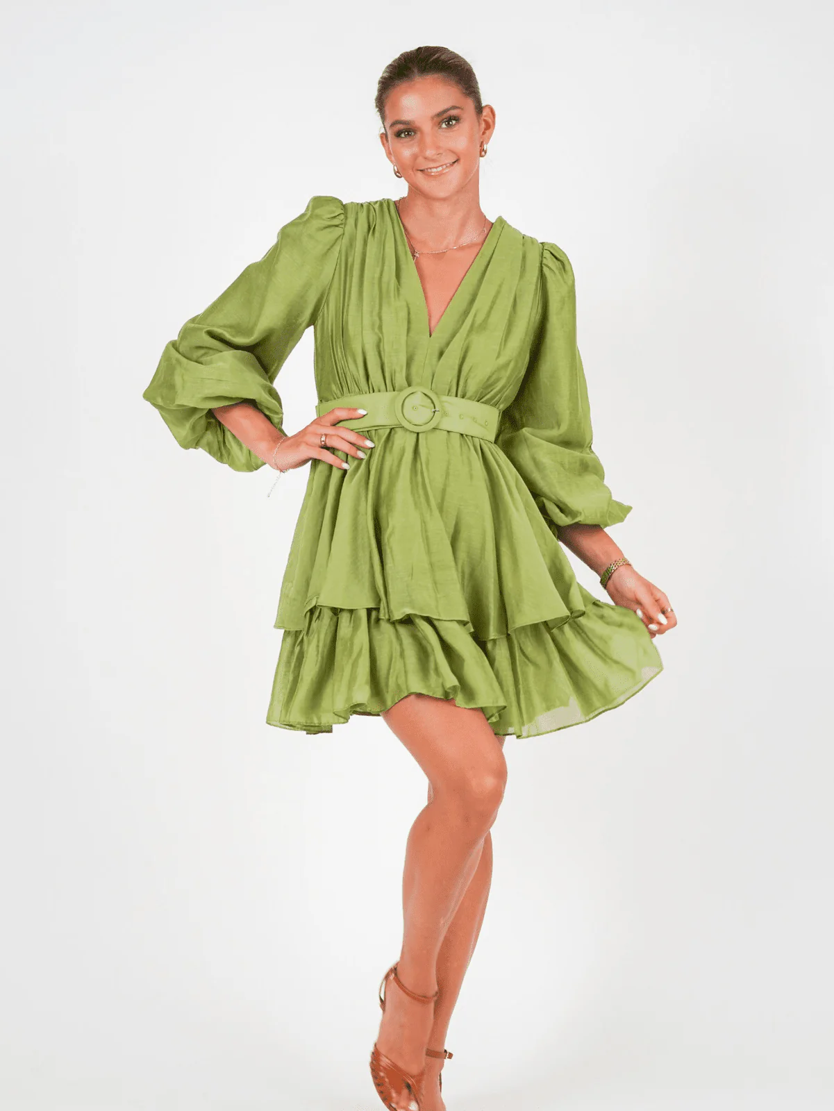 Abina kjole - kelly green - Image 7