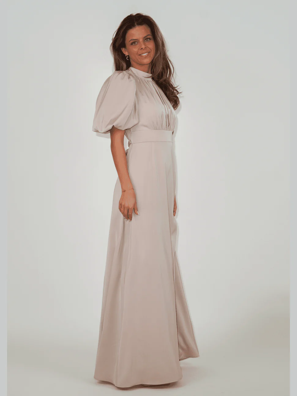 Holly kjole long - champagne - Image 6