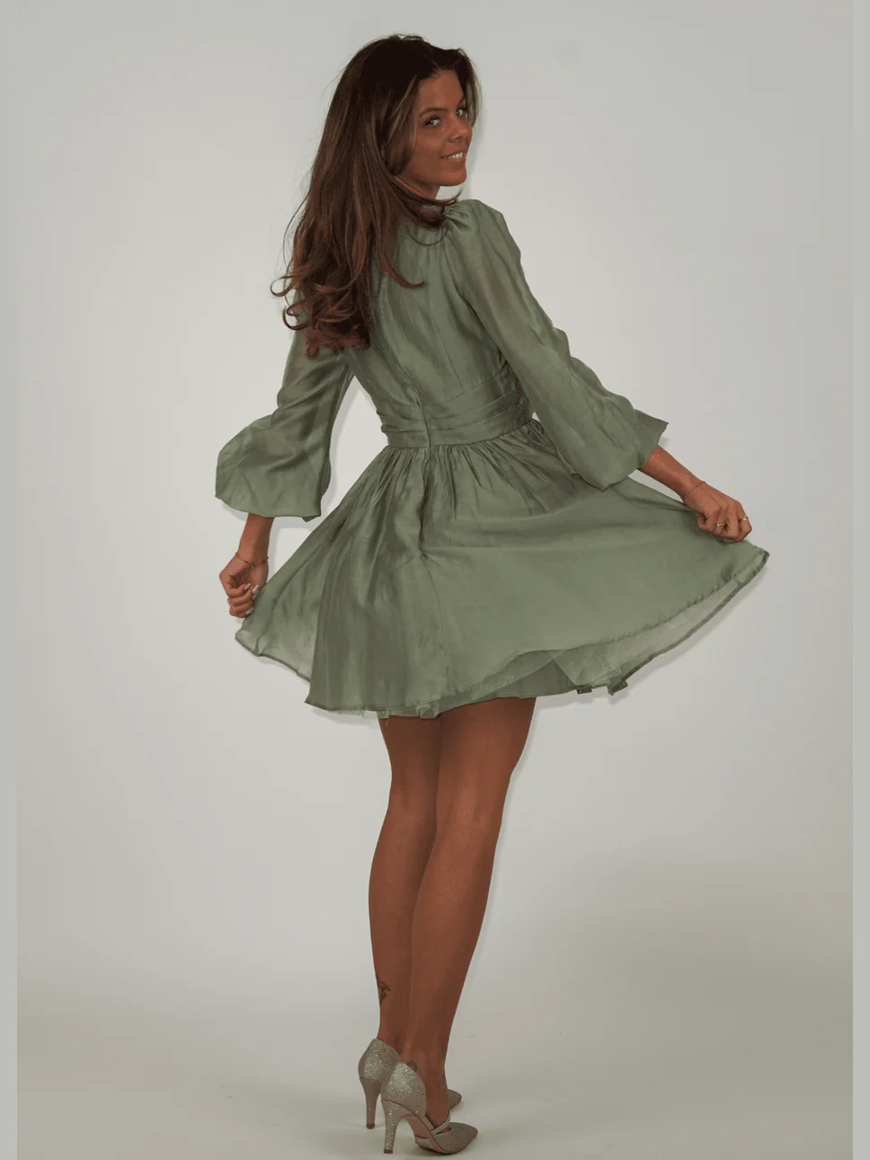 Maeve kjole - dusty green - Image 12