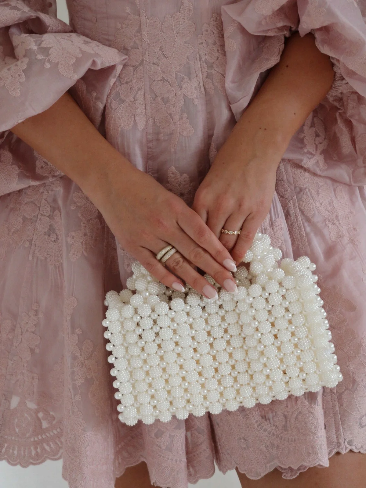 Sophie lace kjole - baby pink - Image 7