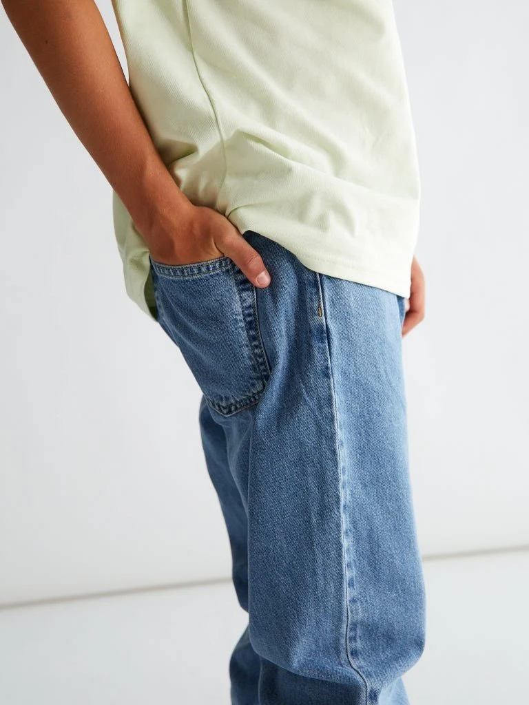 Street Loose Mid Blue jeans - Mid Blue - Image 6