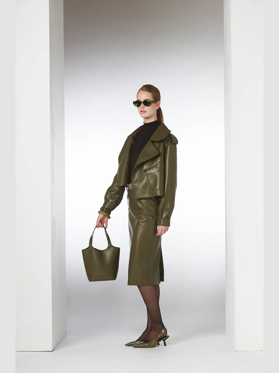 Aurora jakke - military olive - Image 5