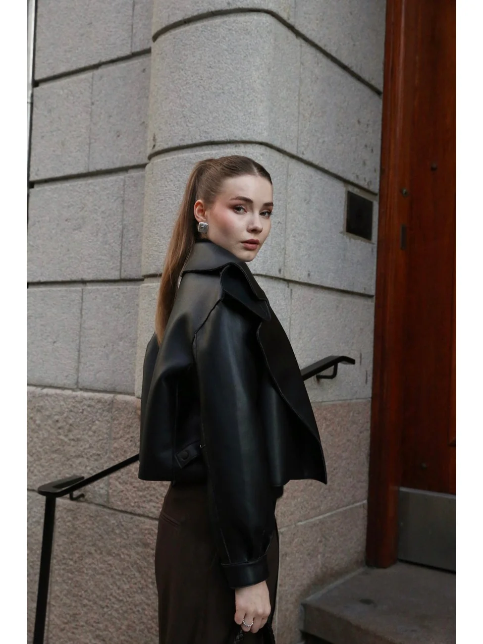 Aurora pu jacket - black - Image 4